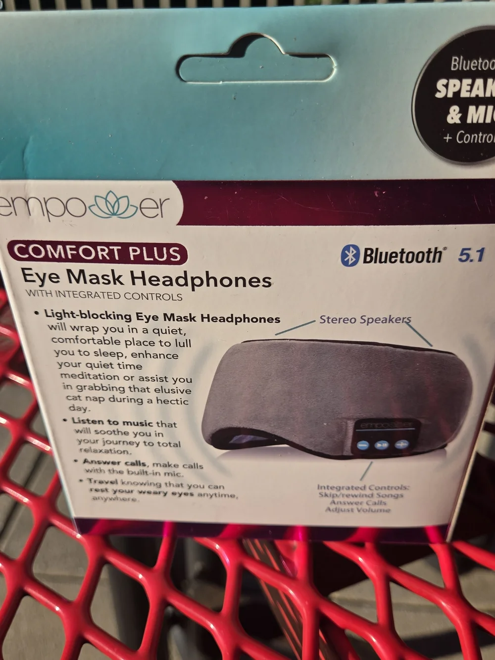 Comfort Plus Gray Eye Mask Headphones - Bluetooth 5.1
